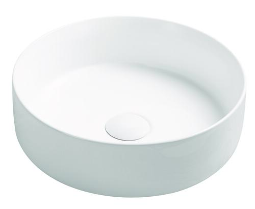 Vasque ronde à poser NAMI en céramique Ø34,6 x H. 11,4 cm - Blanc mat